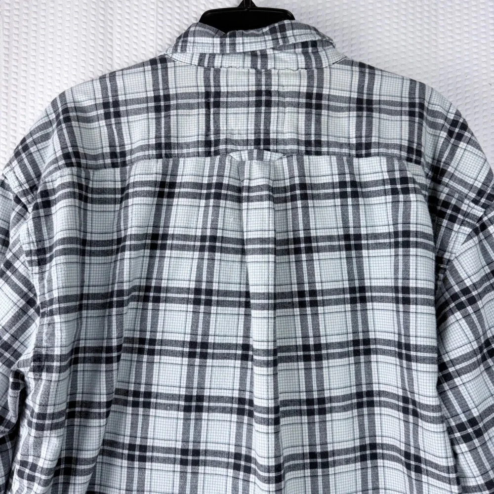 Comfort Outfitters Mens Cotton‎ XL Flannel Lined Plaid Shirt Jacket Long Sleeve